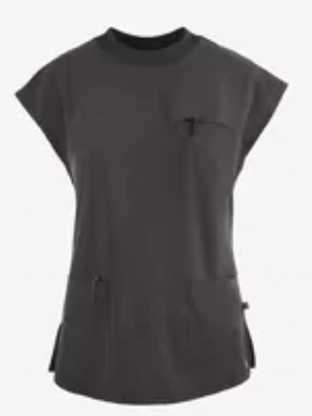 Women's Charcoal Cap-Sleeve Tunic Top